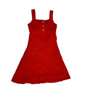 Vintage 70s Red Velvet Cozy Holiday Valentine Cute Dress